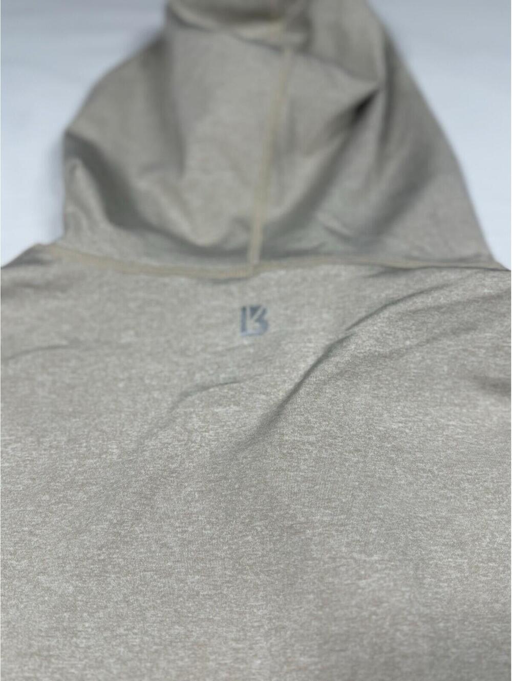 Buff Bunny XL Cream Logo Cropped Hoodie Women's Workout Yoga Fitness Y2K NWOT - Picture 7 of 8